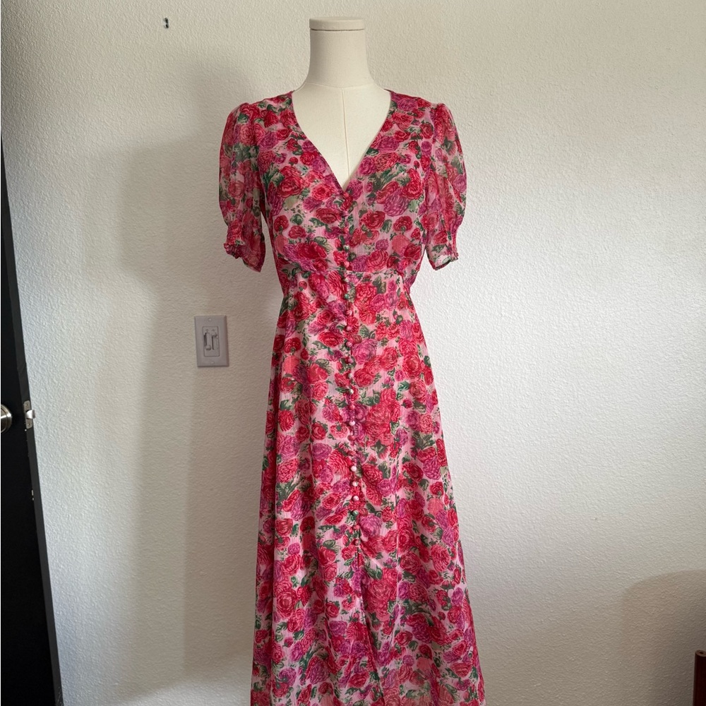 Floral Pink Maxi Dress